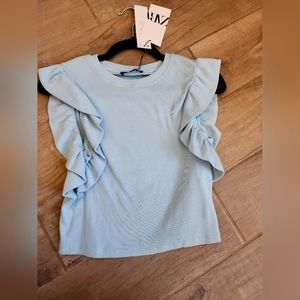 ZARA ruffle top